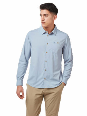 CMS598 Craghoppers Mens Nuoro Shirt - Fogle Blue - Front