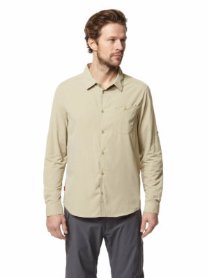 CMS598 Craghoppers Mens Nuoro Shirt - Rubble - Front