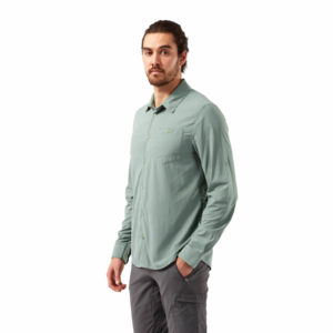 CMS598 Craghoppers Mens Nuoro Shirt - Sage - Front