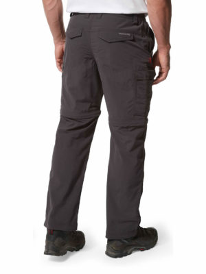CMJ500 Craghoppers NosiLife Convertible Trousers - Black Pepper - Back