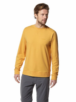 CMT879 Craghoppers NosiLife Mens Tilpa Crew Top - Indian Yellow - Front