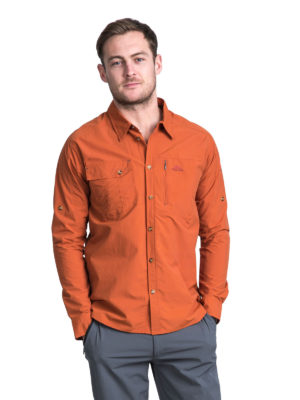 Trespass Moskitophobia Mens Darnet Shirt - Burnt Orange - Front