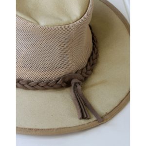 Leather plaited hat band