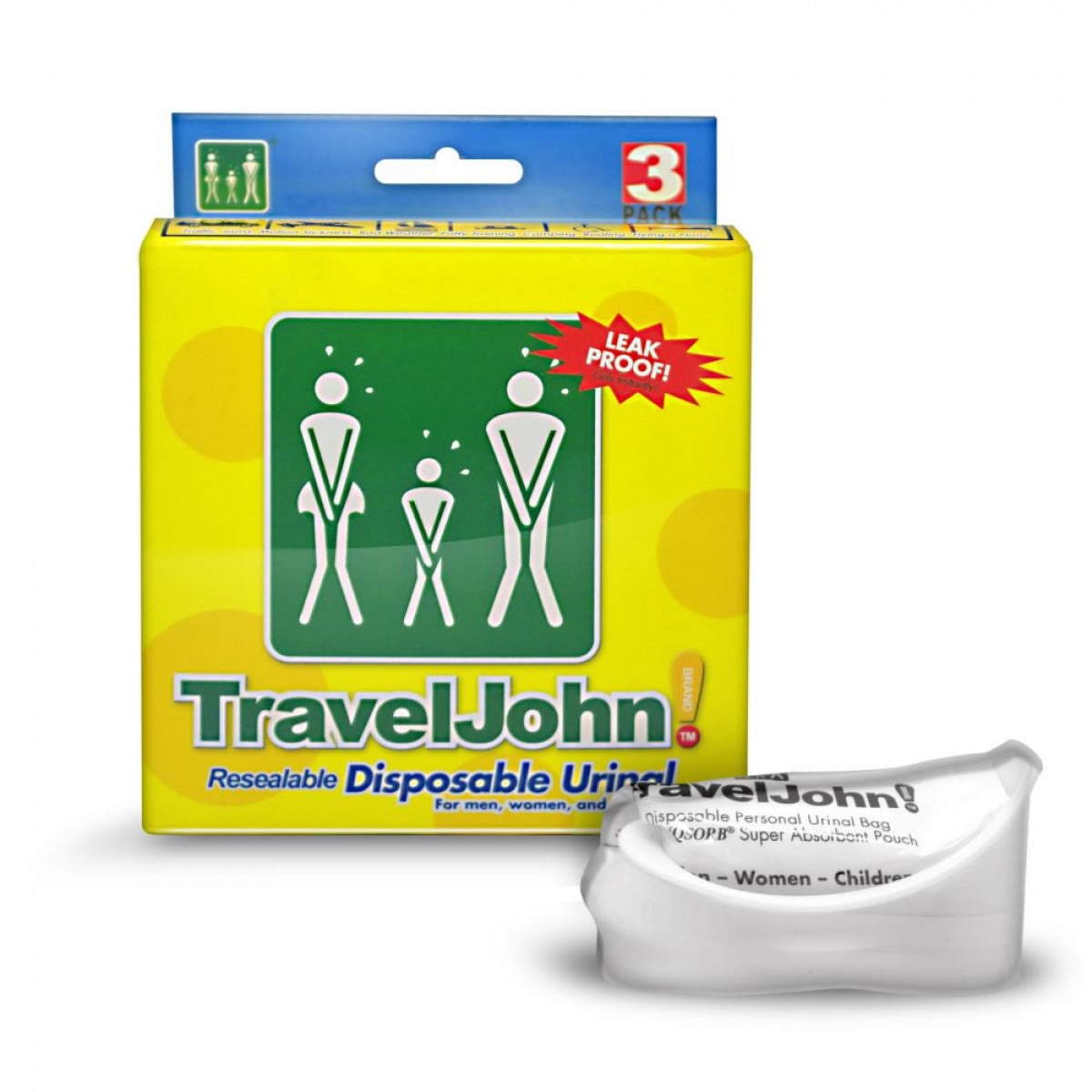 Travel John x 180 Units (60 x 3 pack)