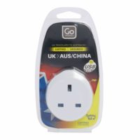 Design Go Travel UK-Australia/China USB Adaptor (627)