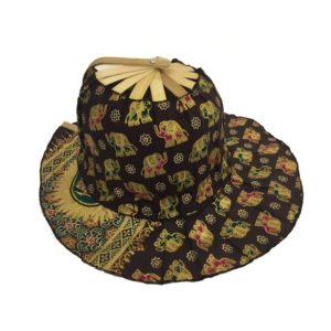 Chocolate Elephant Folding Fan Hat