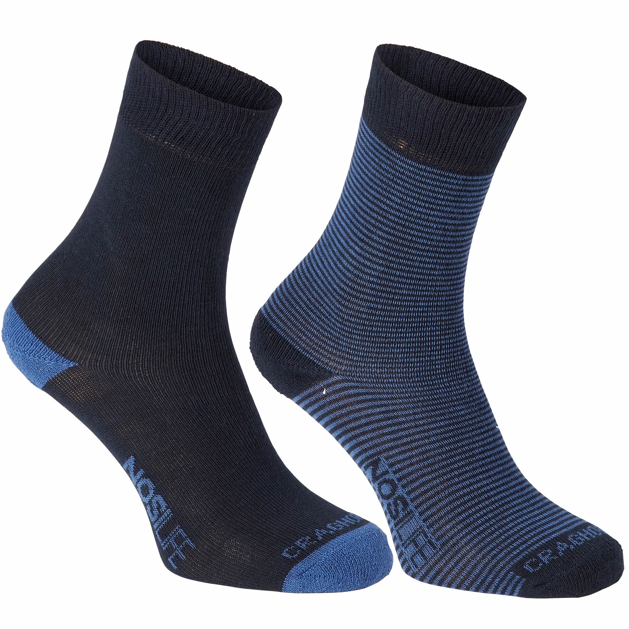 Craghoppers NosiLife Mens Travel Socks (Twin Pack) - Purple Turtle