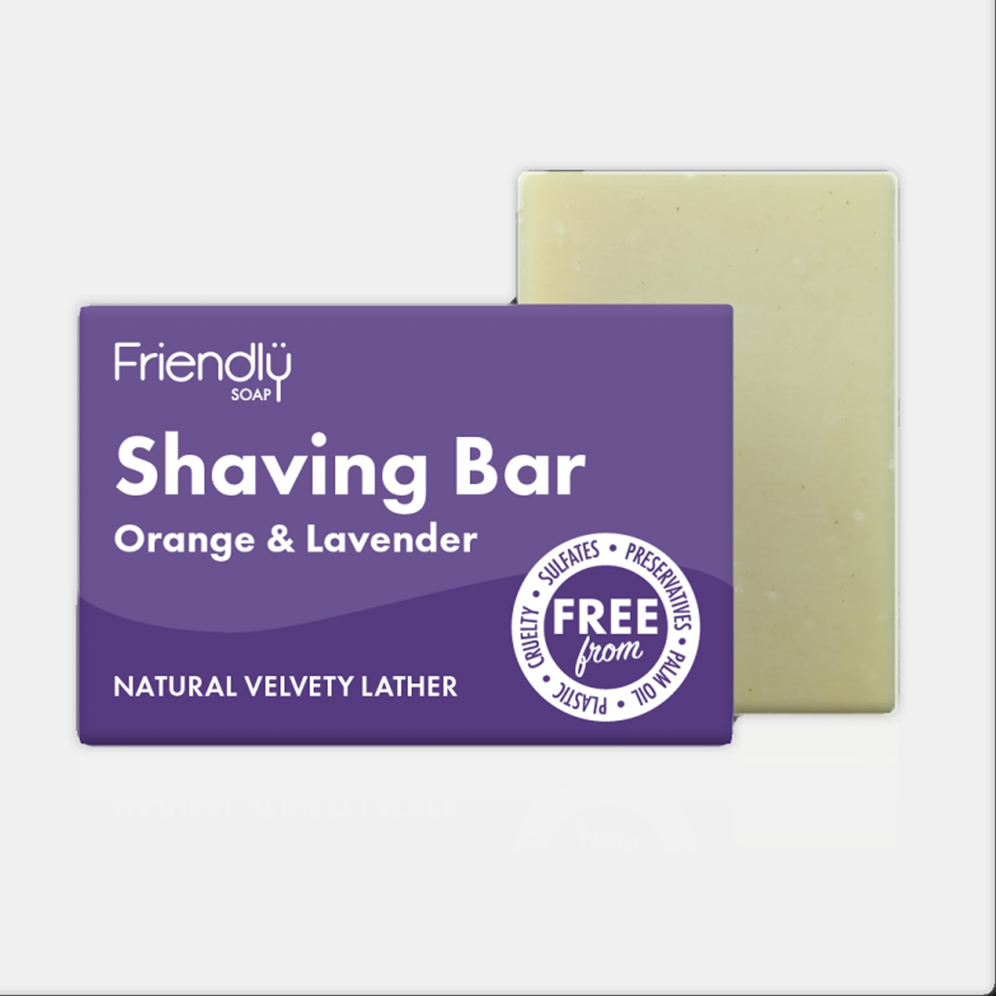 Friendly Soap Shaving Bar - Lavender & Orange