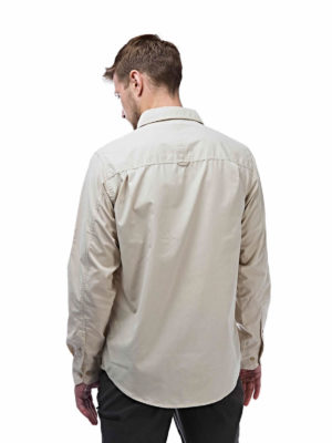 CMS338 Craghoppers NosiDefence Mens Kiwi Shirt - Oatmeal - Back