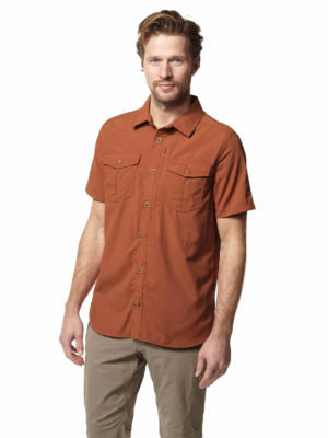 CMS607 Craghoppers NosiLife Adventure II Shirt - Burnt Whiskey - Front