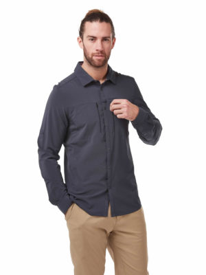CMS621 Craghoppers NosiLife Pro IV Shirt - Steel Blue - Front