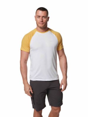 CMT881 Craghoppers NosiLife Anello Top - Optic White/Indian Yellow - Front