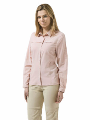 CWS412 Craghoppers NosiLife Pro Shirt - Blossom Pink - Front
