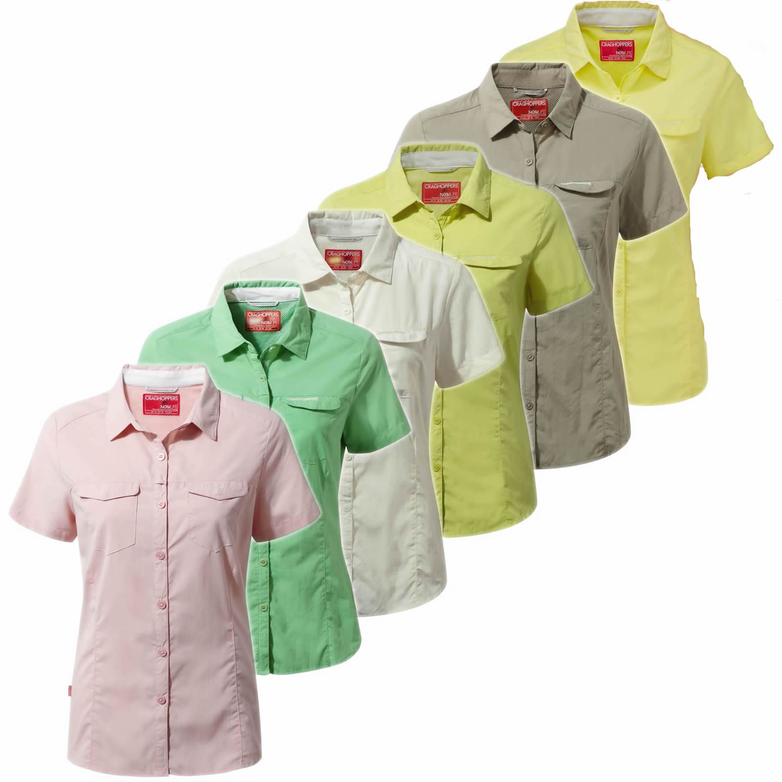 Ladies 10 Craghoppers Nosilife Anti Mosquito Insect Repellant Sun Shield Shirt 