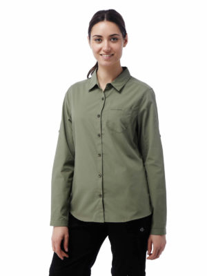 CWS462 Craghoppers NosiDefence Kiwi Shirt - Soft Moss - Front
