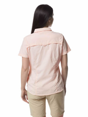 CWS484 Craghoppers NosiLife Adventure Shirt - Seashell Pink - Back