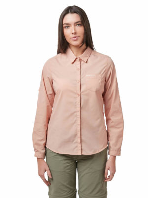CWS496 Craghoppers NosiDefence Kiwi Shirt - Corsage Pink - Front