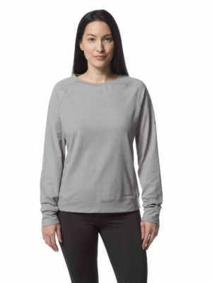 CWT1234 Craghoppers NosiLife Sydney Crew Sweater - Soft Grey Marl - Front
