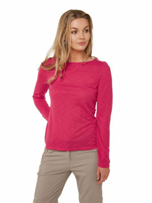 CWT1253 Craghoppers NosiLife Erin Top - Winter Rose - Front