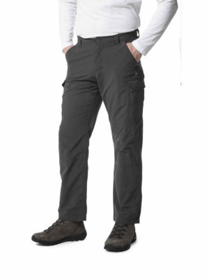 CMJ498 Craghoppers NosiLife Cargo Trousers - Black Pepper - Front