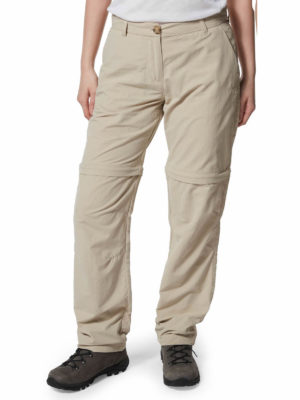 CWJ1214 Craghoppers NosiLife Convertible Trousers - Desert Sand - Front