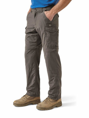 CMJ368 Craghoppers NosiLife Convertible Trousers - Bark - Front