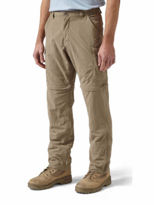 CMJ368 Craghoppers NosiLife Convertible Trousers - Pebble - Front