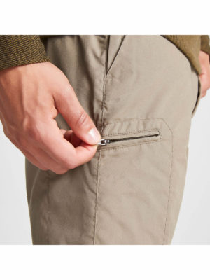Craghoppers Mens NosiDefence Kiwi Boulder Trousers CMJ605 - Pebble - Pocket
