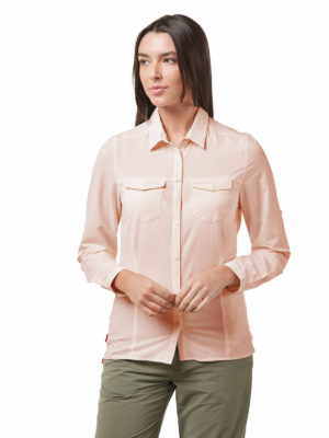 CWS497 Craghoppers NosiLife Pro III Shirt - Seashell Pink - Front