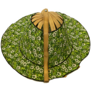 Bamboo Folding Fan Hat - Green Meadow