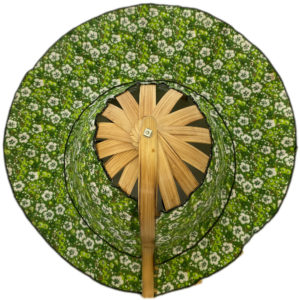 Bamboo Folding Fan Hat - Green Meadow
