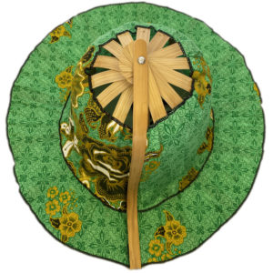 Bamboo Folding Fan Hat - Oriental Jade