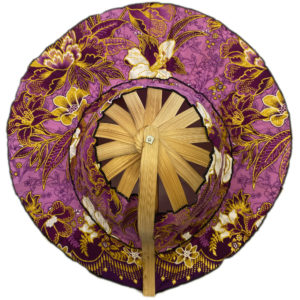 Bamboo Folding Fan Hat - Oriental Lavender