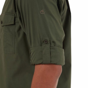 CMS700 Craghoppers Mens LS Kiwi Shirt - Cedar - Sleeve